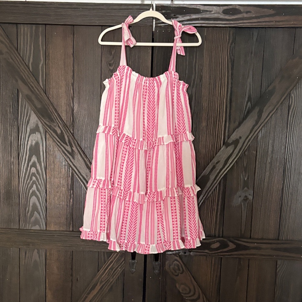 Crown & Ivy Pink and White Striped Mini Dress